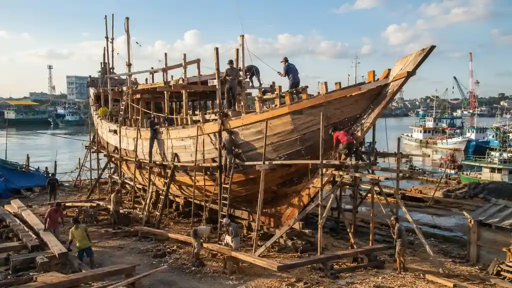 Voyage à Sulawesi - Chantier naval