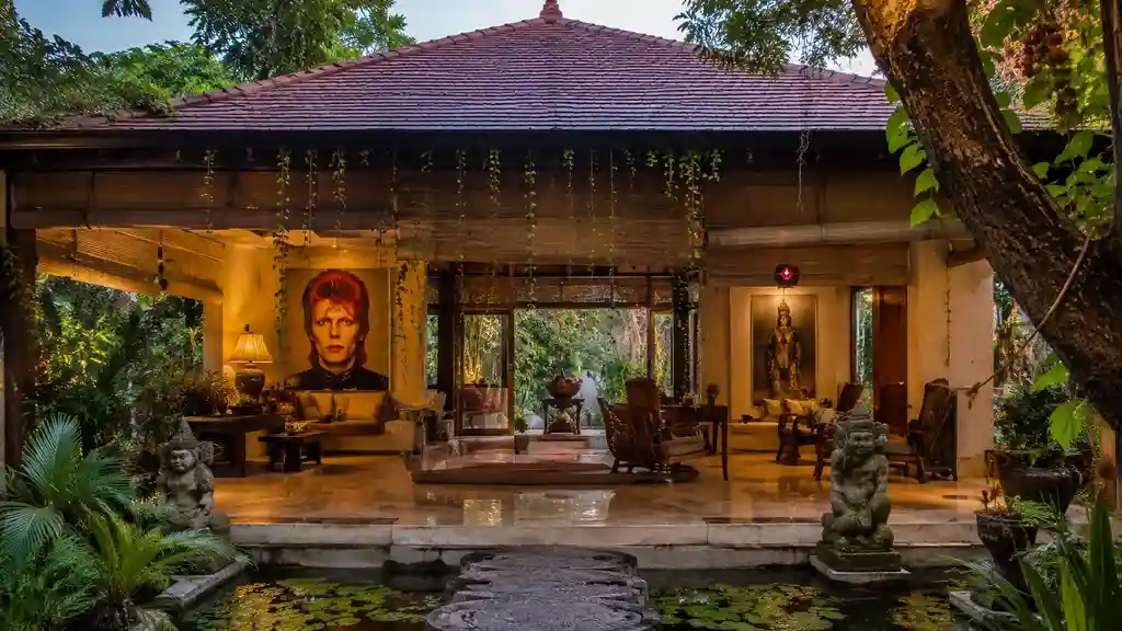 David Bowie et Bali - maison balinaise dans les caraïbes